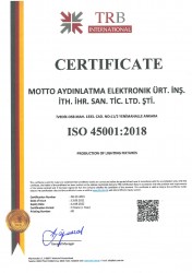 ISO 45001:2018 Certificate