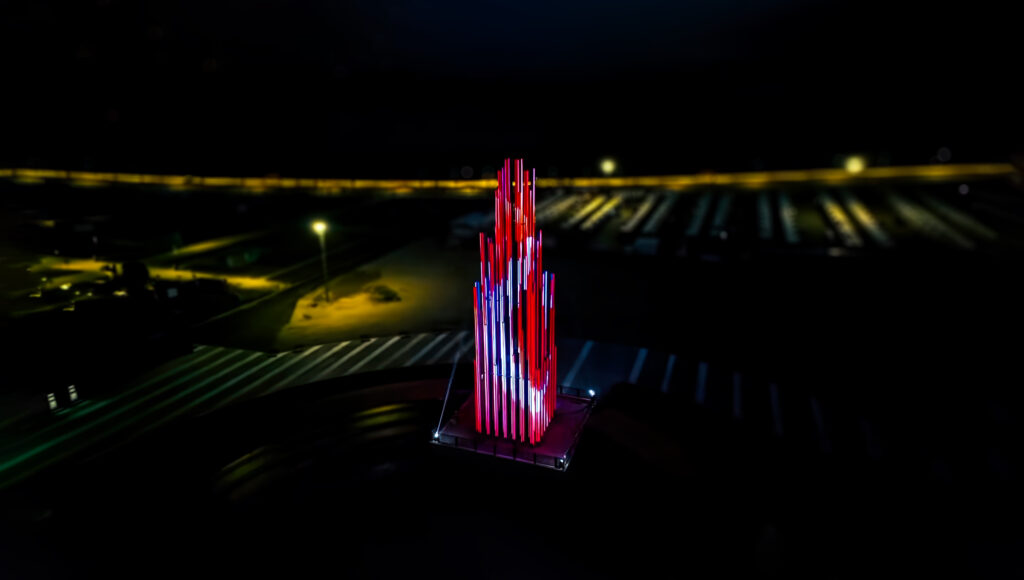 EXPO 2023 Kahramanmaraş ikonik kule dekoratif aydınlatma projesi.